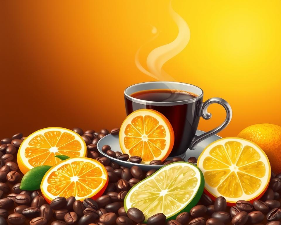 citrus notes in coffee beans